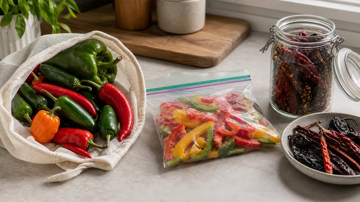How to Store Peppers (Fresh, Frozen & Dried) - visual guide and reference