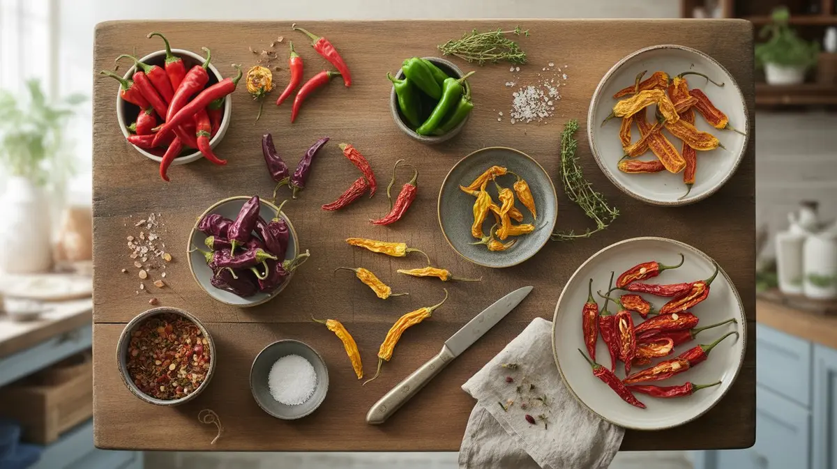 Best Peppers for Dehydrating - visual guide and reference
