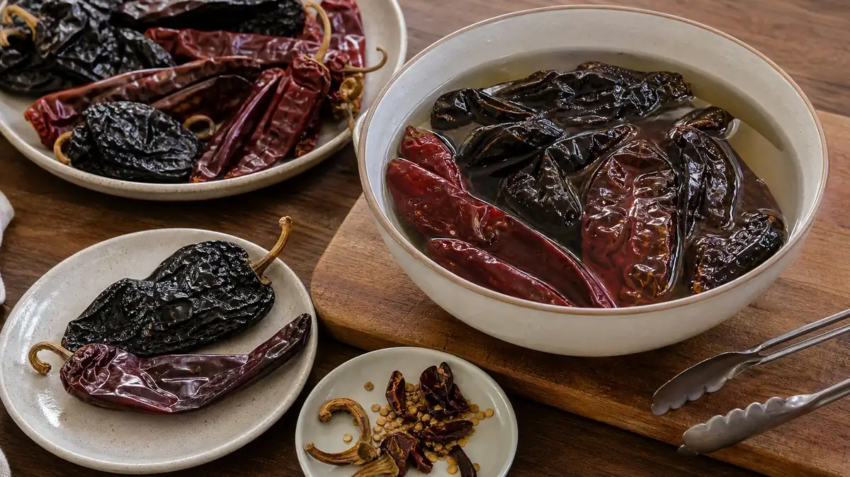 How to Rehydrate Dried Peppers - visual guide and reference