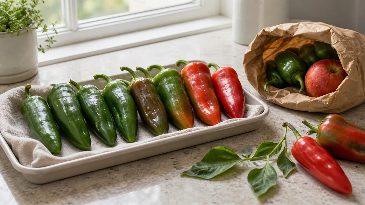 How to Ripen Green Peppers - visual guide and reference