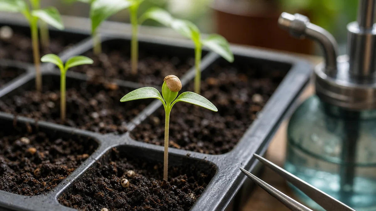 Seed Shell Stuck on Pepper Seedlings: When to Wait and How to Help - visual guide and reference