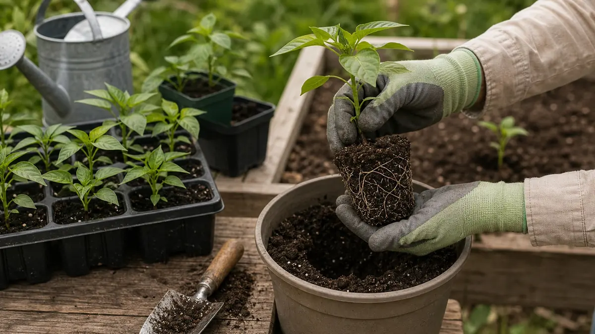 How to Transplant Pepper Seedlings - visual guide and reference