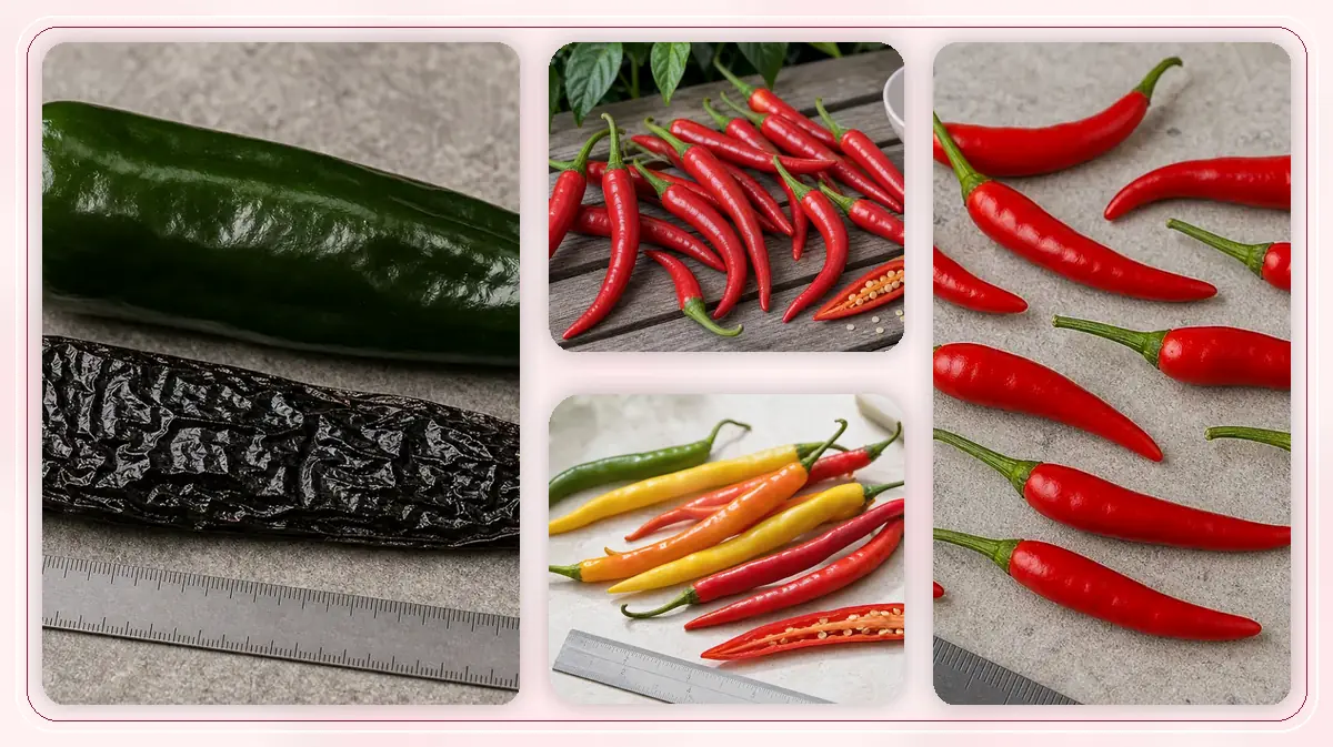 Best Peppers for Drying in-post pepper reference image with varied cultivars and kitchen context