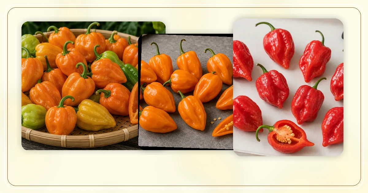 Best Peppers for Hot Sauce hub with pepper varieties arranged for browsing