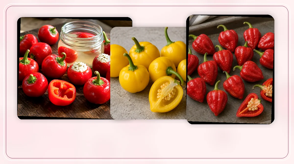 South American Peppers in-post pepper reference image with varied cultivars and kitchen context