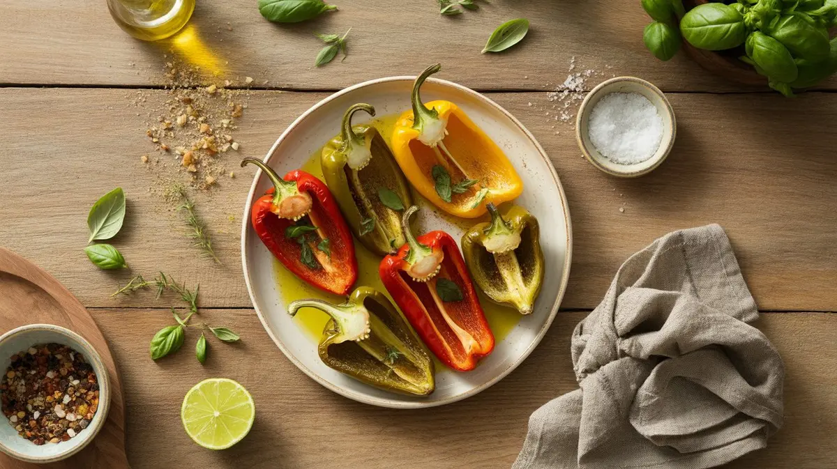 Fresh Bell Pepper peppers showing color, shape and texture