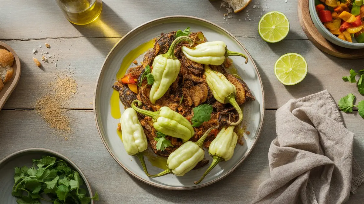 Fresh Bhut Jolokia White peppers showing color, shape and texture