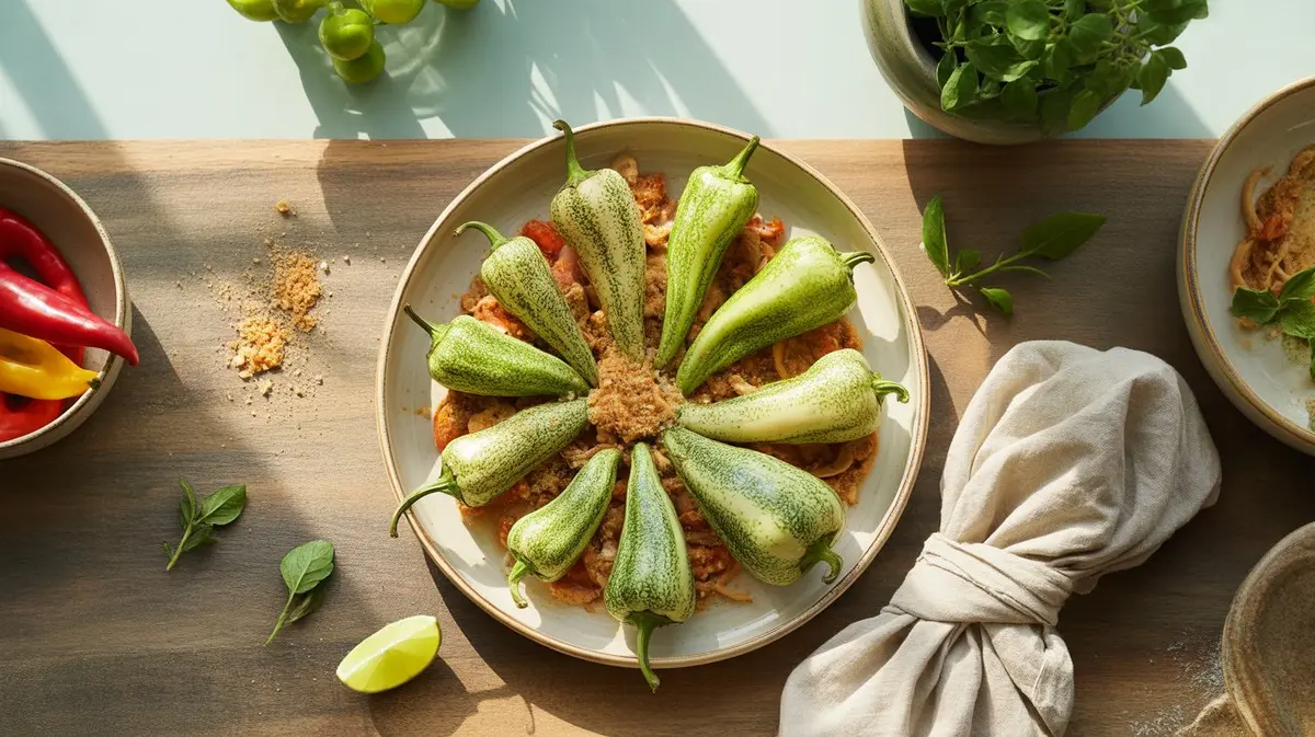 Fresh Fish Pepper peppers showing color, shape and texture