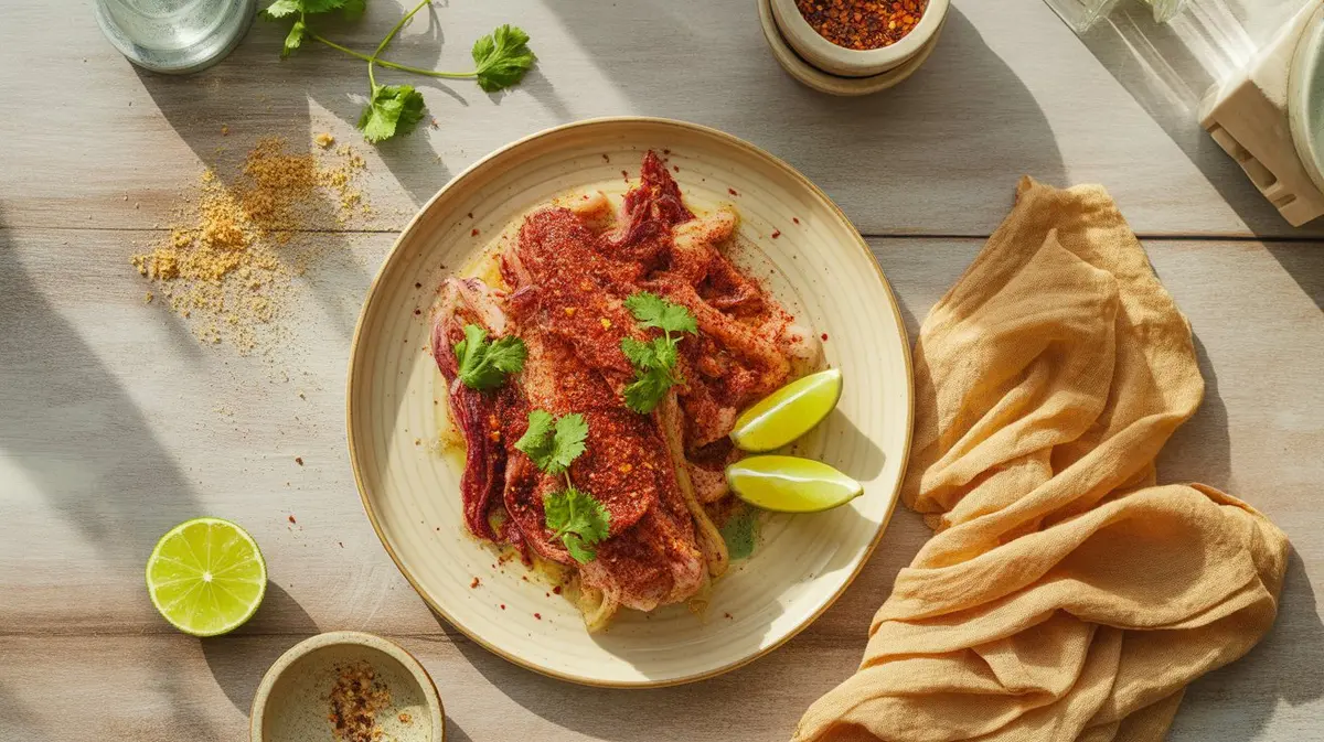 Fresh Gochugaru peppers showing color, shape and texture