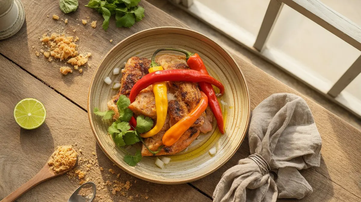 Fresh  peppers showing color, shape and texture