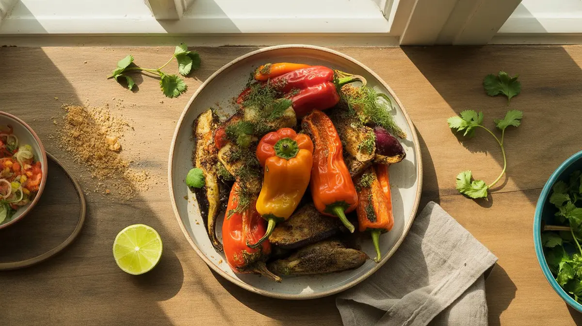 Fresh Mirasol Pepper peppers showing color, shape and texture