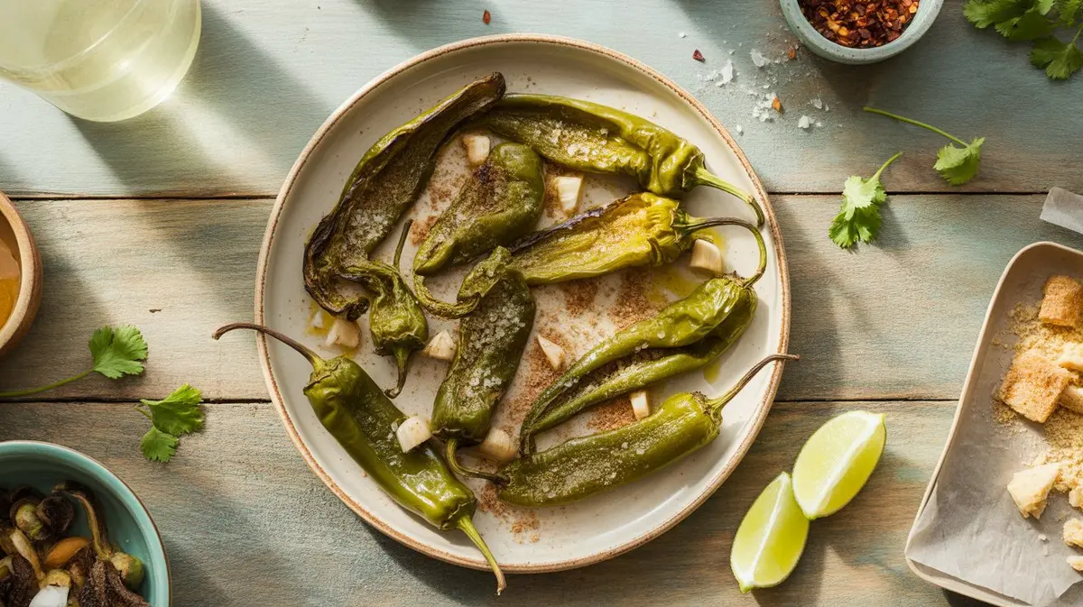 Fresh New Mexico Chile peppers showing color, shape and texture