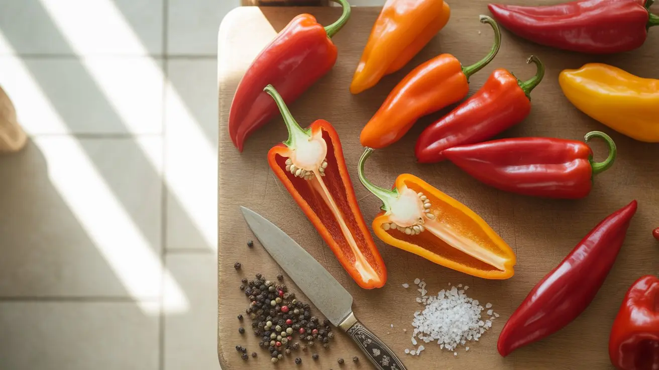 Sangria Pepper pepper - appearance, color and shape