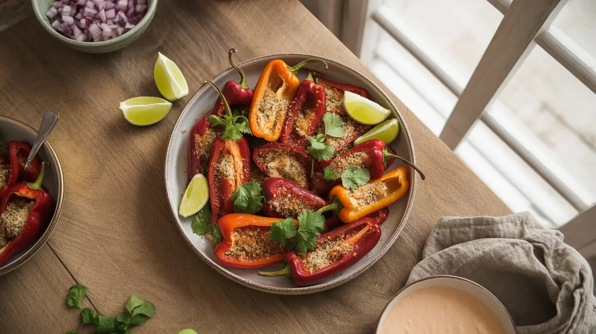 Fresh Sangria Pepper peppers showing color, shape and texture