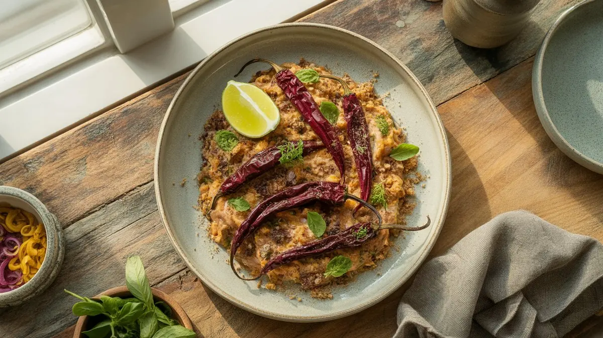 Fresh Urfa Biber peppers showing color, shape and texture