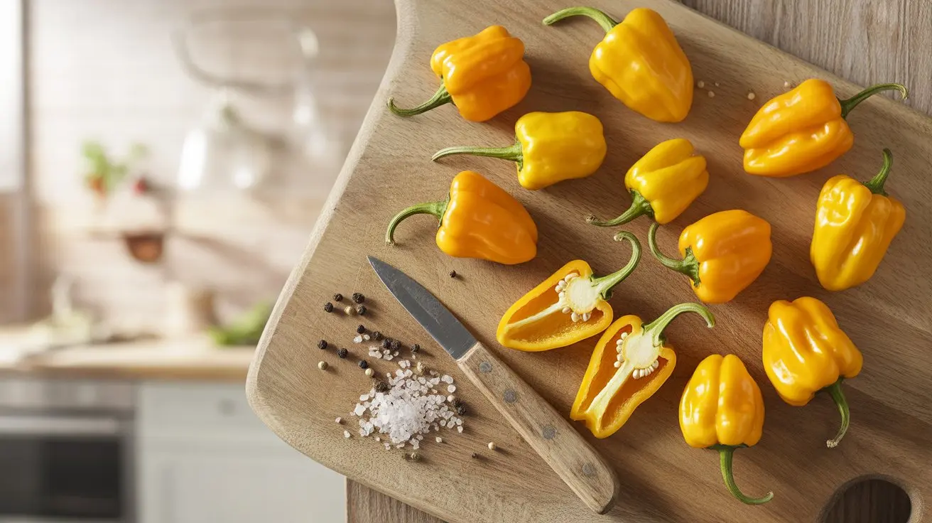 Yellow Scotch Bonnet pepper - appearance, color and shape