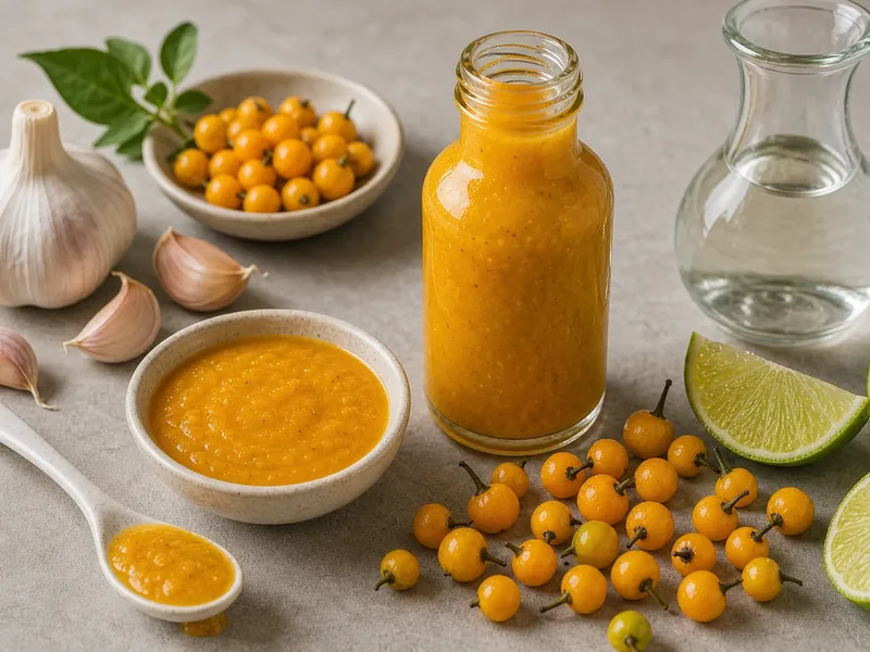 Aji Charapita Hot Sauce finished texture and serving consistency