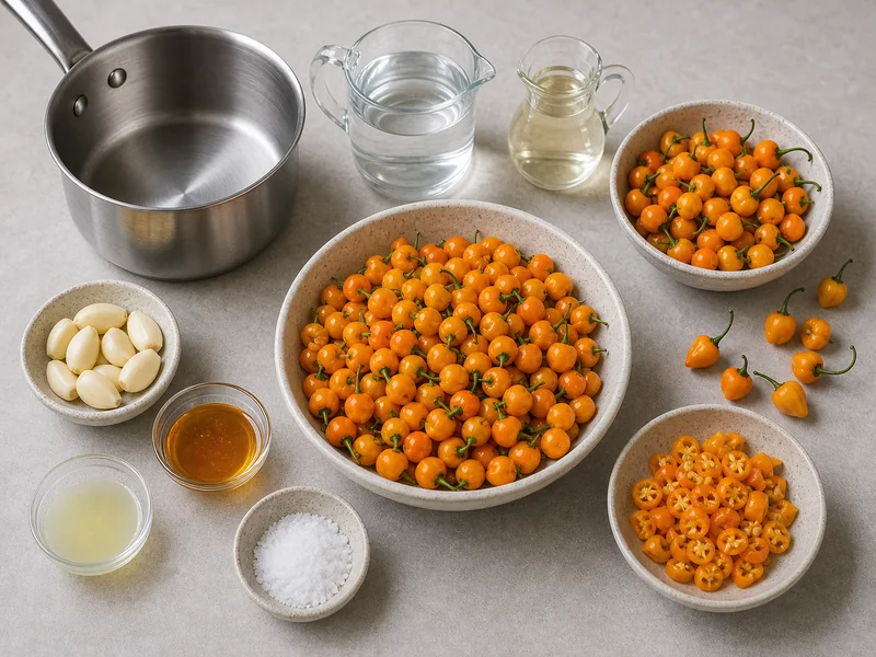 Aji Charapita Hot Sauce preparation and ingredients