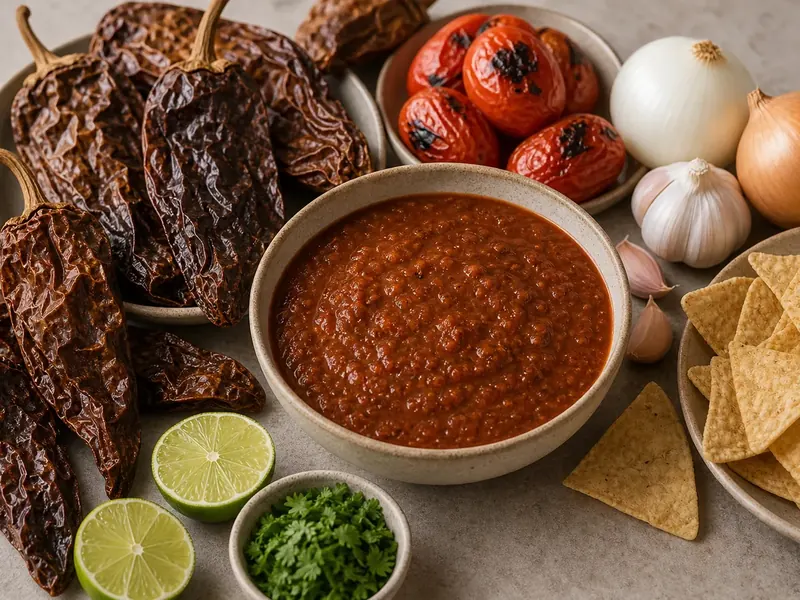Chipotle Meco Salsa finished texture and serving consistency