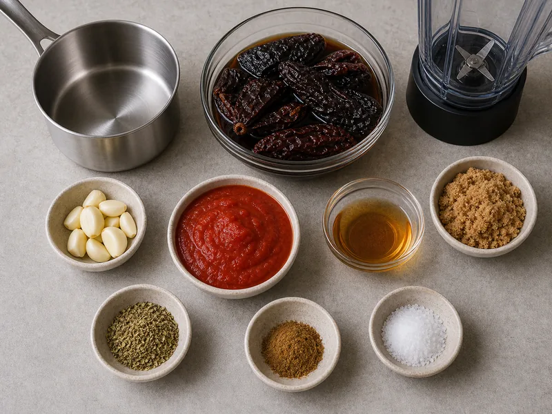 Easy Adobo Sauce preparation and ingredients