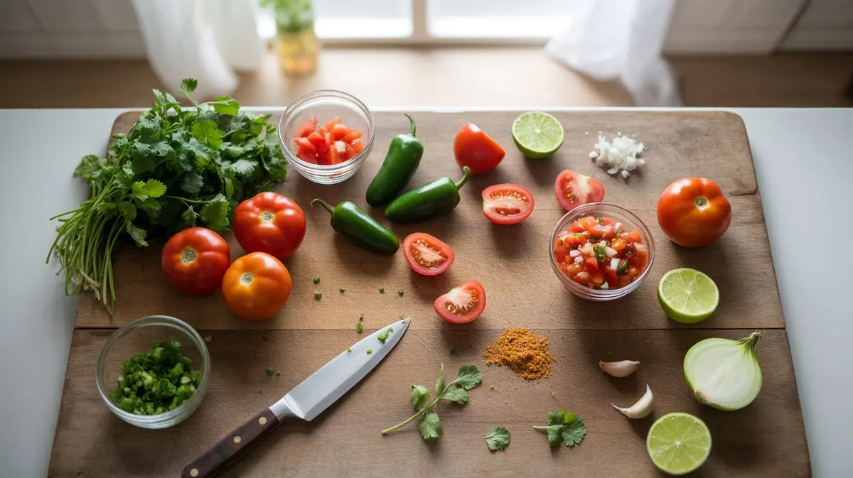 Fresh Salsa Recipe - preparation and ingredients