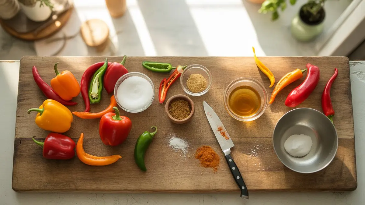 Pepper Jelly Recipe - preparation and ingredients