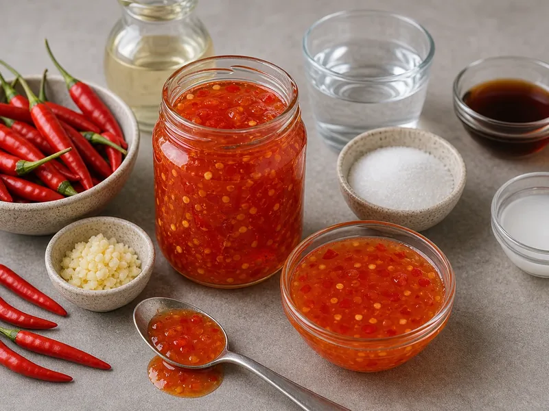Sweet Thai Chili Sauce finished texture and serving consistency
