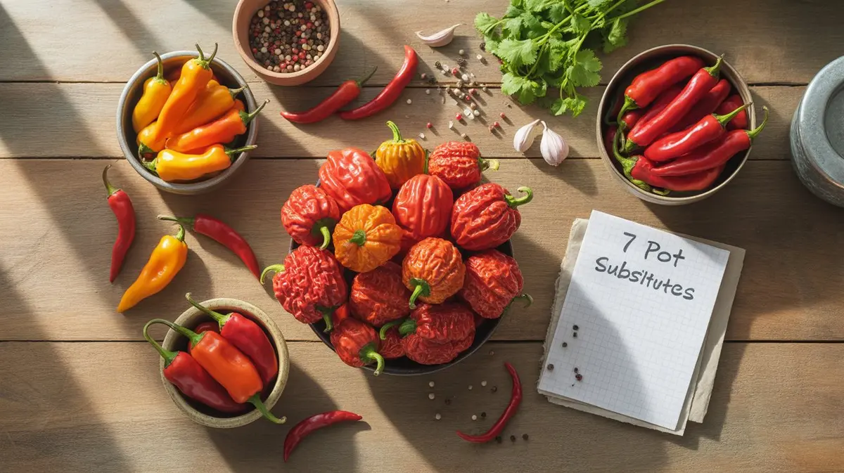 Comparison of 7 Pot Brain Strain with similar peppers for substitution