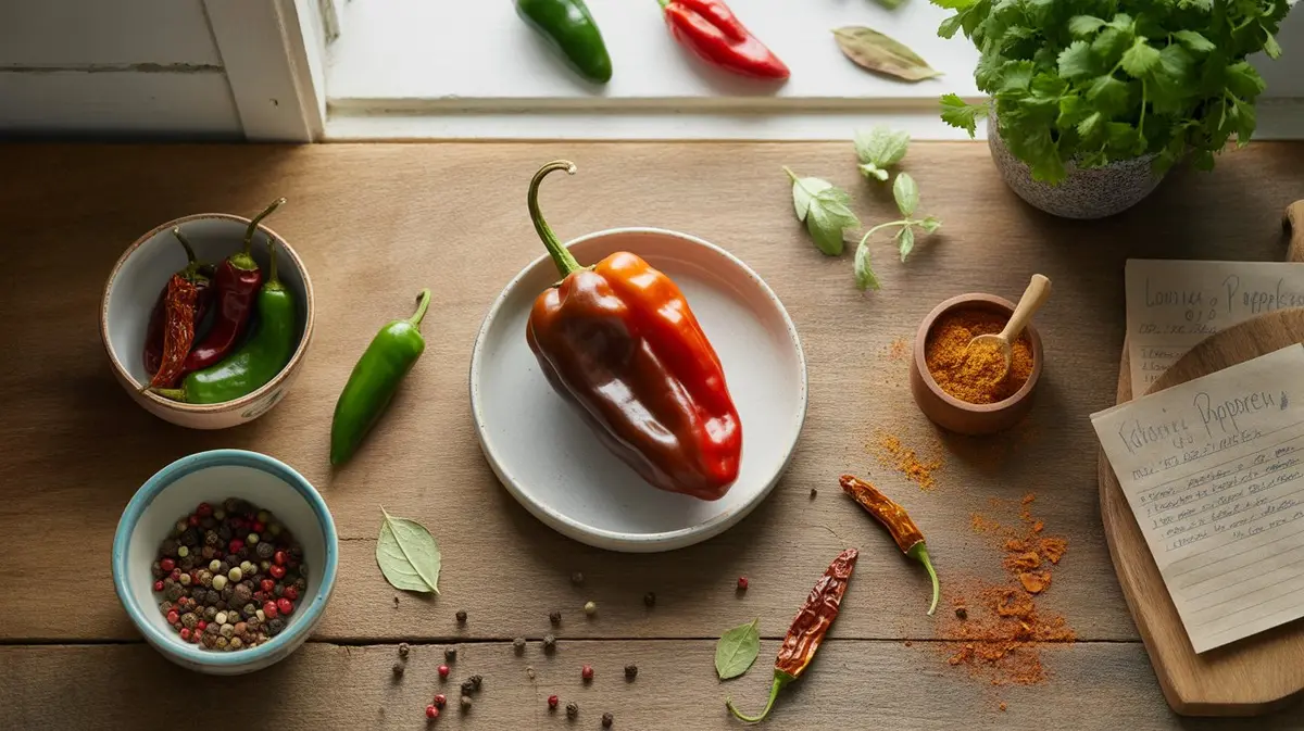 Comparison of Chocolate Habanero with similar peppers for substitution