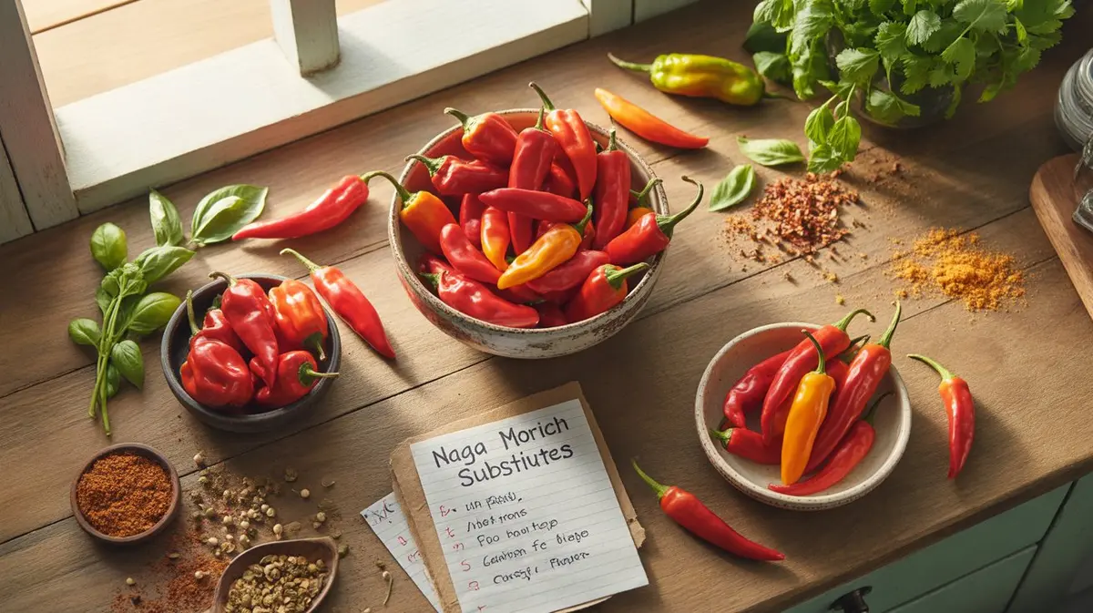Comparison of Naga Morich with similar peppers for substitution