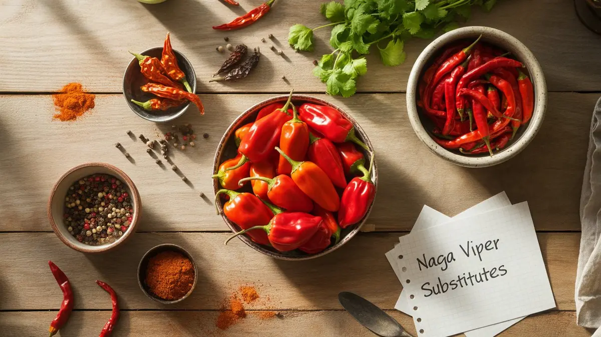 Comparison of Naga Viper with similar peppers for substitution